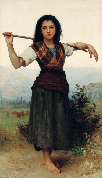 Die kleine Schäferin von William Adolphe Bouguereau